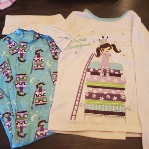 Gymboree Holiday Sleepwear Princess Sleepyhead 2-Piece Pajama PJ Set size M 7-8